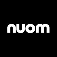 The logo of the company nuom, a black background with the word nuom in white bold letters.